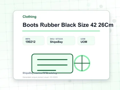 Boots Rubber Black Size 42 26Cm - Clothing - IMPA 190212