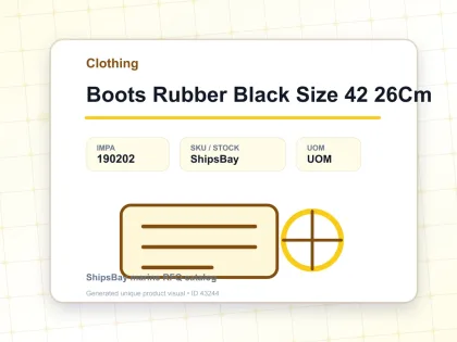 Boots Rubber Black Size 42 26Cm - Clothing - IMPA 190202