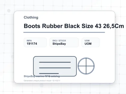 Boots Rubber Black Size 43 26,5Cm - Clothing - IMPA 191174