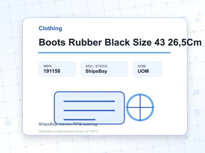 Boots Rubber Black Size 43 26,5Cm - Clothing - IMPA 191158
