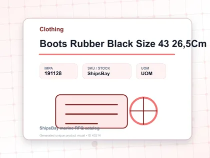 Boots Rubber Black Size 43 26,5Cm - Clothing - IMPA 191128