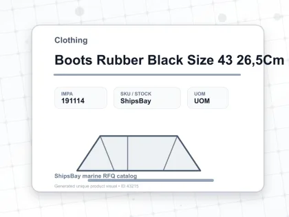 Boots Rubber Black Size 43 26,5Cm - Clothing - IMPA 191114