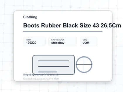 Boots Rubber Black Size 43 26,5Cm - Clothing - IMPA 190220