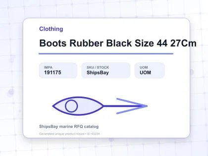 Boots Rubber Black Size 44 27Cm - Clothing - IMPA 191175