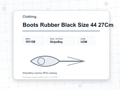 Boots Rubber Black Size 44 27Cm - Clothing - IMPA 191159