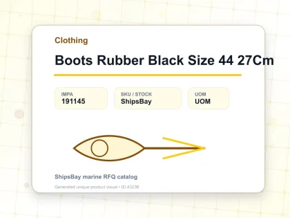 Boots Rubber Black Size 44 27Cm - Clothing - IMPA 191145