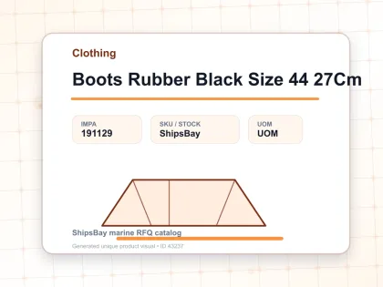 Boots Rubber Black Size 44 27Cm - Clothing - IMPA 191129