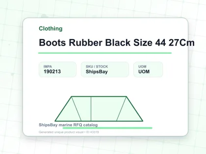 Boots Rubber Black Size 44 27Cm - Clothing - IMPA 190213