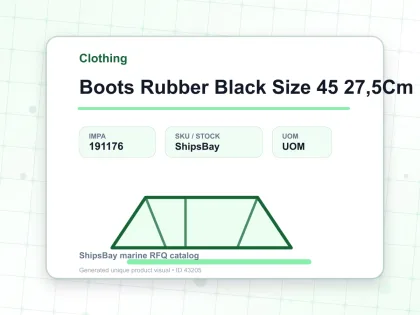 Boots Rubber Black Size 45 27,5Cm - Clothing - IMPA 191176