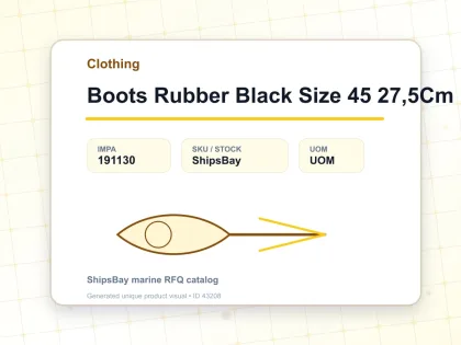 Boots Rubber Black Size 45 27,5Cm - Clothing - IMPA 191130