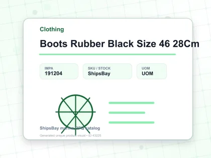 Boots Rubber Black Size 46 28Cm - Clothing - IMPA 191204