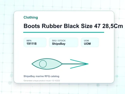 Boots Rubber Black Size 47 28,5Cm - Clothing - IMPA 191118