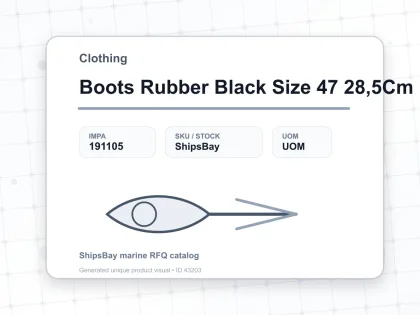 Boots Rubber Black Size 47 28,5Cm - Clothing - IMPA 191105