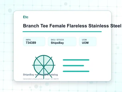 Branch Tee Female Flareless Stainless Steel 10 Mm X 1/4″ - Etc - IMPA 734389