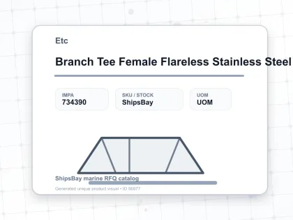 Branch Tee Female Flareless Stainless Steel 12 Mm X 3/8″ - Etc - IMPA 734390