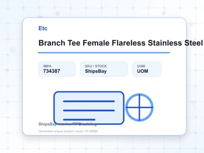 Branch Tee Female Flareless Stainless Steel 6 Mm X 1/4″ - Etc - IMPA 734387