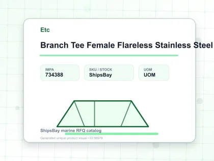 Branch Tee Female Flareless Stainless Steel 8 Mm X 1/4″ - Etc - IMPA 734388