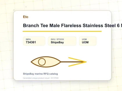 Branch Tee Male Flareless Stainless Steel 6 Mm X 1/8″ - Etc - IMPA 734361