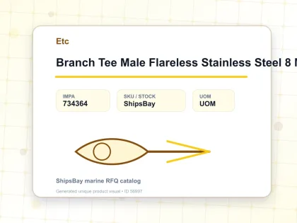 Branch Tee Male Flareless Stainless Steel 8 Mm X 1/4″ - Etc - IMPA 734364