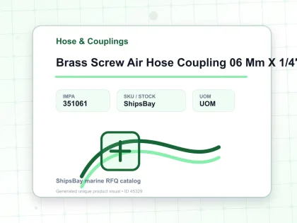 Brass Screw Air Hose Coupling 06 Mm X 1/4″ - Hose & Couplings - IMPA 351061