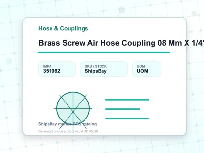 Brass Screw Air Hose Coupling 08 Mm X 1/4″ - Hose & Couplings - IMPA 351062