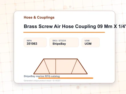 Brass Screw Air Hose Coupling 09 Mm X 1/4″ - Hose & Couplings - IMPA 351063
