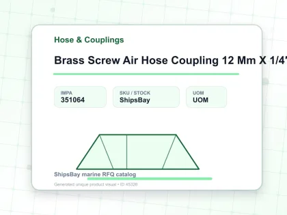 Brass Screw Air Hose Coupling 12 Mm X 1/4″ - Hose & Couplings - IMPA 351064