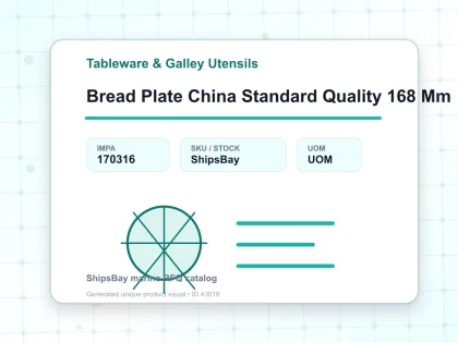 Bread Plate China Standard Quality 168 Mm - Tableware & Galley Utensils - IMPA 170316