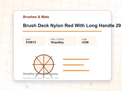 Brush Deck Nylon Red With Long Handle 29 Cm - Brushes & Mats - IMPA 510613