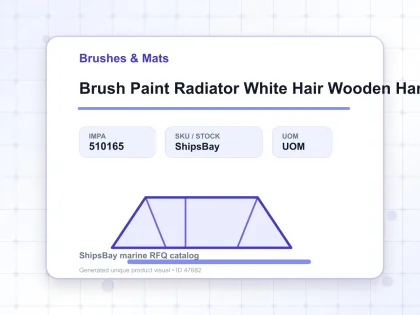 Brush Paint Radiator White Hair Wooden Handle 25 Mm 1″ - Brushes & Mats - IMPA 510165