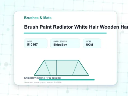Brush Paint Radiator White Hair Wooden Handle 50 Mm 2″ - Brushes & Mats - IMPA 510167