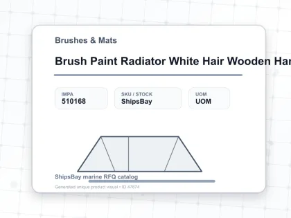 Brush Paint Radiator White Hair Wooden Handle 60 Mm 2 1/2″ - Brushes & Mats - IMPA 510168