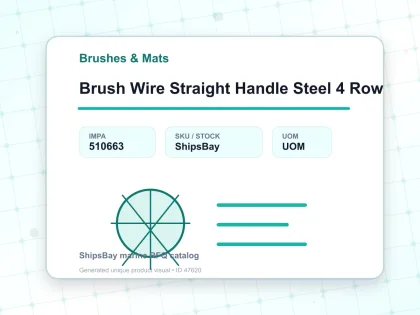 Brush Wire Straight Handle Steel 4 Row - Brushes & Mats - IMPA 510663