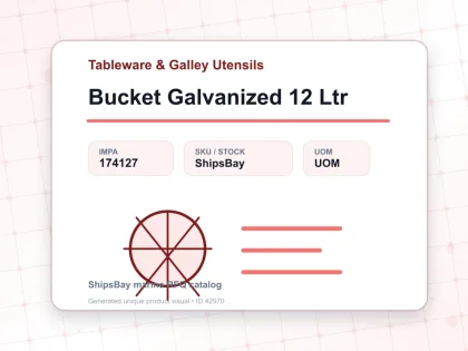 Bucket Galvanized 12 Ltr - Tableware & Galley Utensils - IMPA 174127