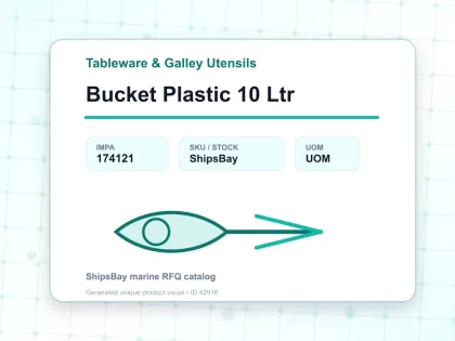 Bucket Plastic 10 Ltr - Tableware & Galley Utensils - IMPA 174121