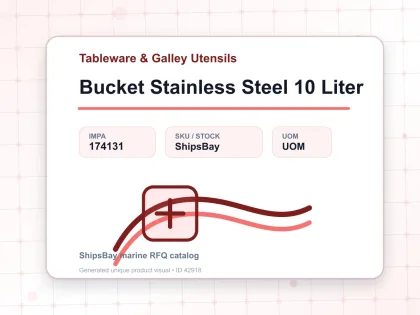 Bucket Stainless Steel 10 Liter - Tableware & Galley Utensils - IMPA 174131