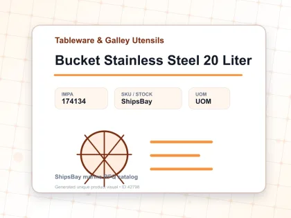 Bucket Stainless Steel 20 Liter - Tableware & Galley Utensils - IMPA 174134