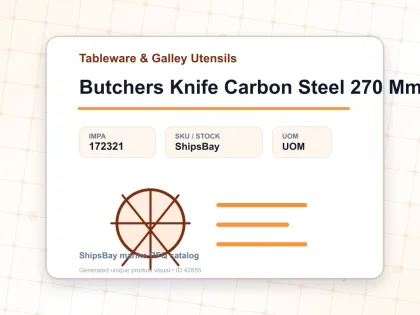 Butchers Knife Carbon Steel 270 Mm - Tableware & Galley Utensils - IMPA 172321