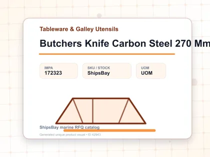 Butchers Knife Carbon Steel 270 Mm - Tableware & Galley Utensils - IMPA 172323