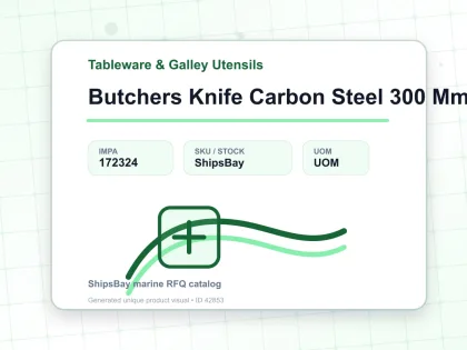 Butchers Knife Carbon Steel 300 Mm - Tableware & Galley Utensils - IMPA 172324