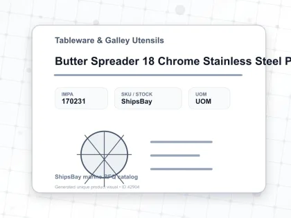 Butter Spreader 18 Chrome Stainless Steel Plain Handle - Tableware & Galley Utensils - IMPA 170231