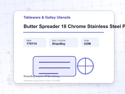 Butter Spreader 18 Chrome Stainless Steel Plain Handle - Tableware & Galley Utensils - IMPA 170114