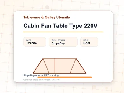 Cabin Fan Table Type 220V - Tableware & Galley Utensils - IMPA 174764