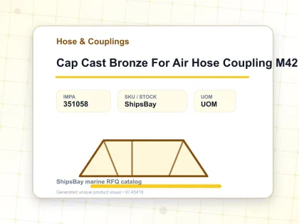 Cap Cast Bronze For Air Hose Coupling M42 X 2 - Hose & Couplings - IMPA 351058