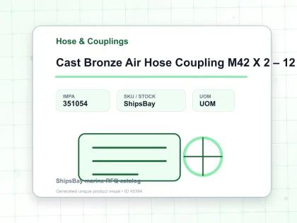 Cast Bronze Air Hose Coupling M42 X 2 – 12 Mm - Hose & Couplings - IMPA 351054