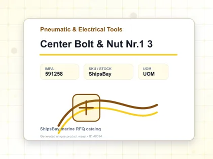 Center Bolt & Nut Nr.1 3 - Pneumatic & Electrical Tools - IMPA 591258