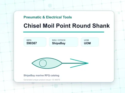 Chisel Moil Point Round Shank - Pneumatic & Electrical Tools - IMPA 590367