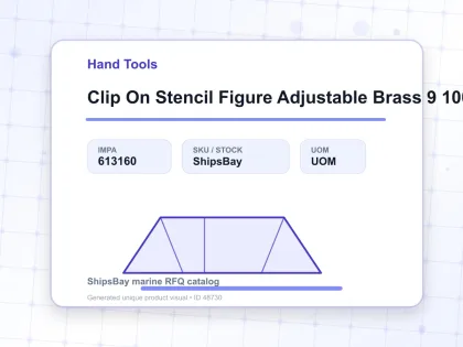 Clip On Stencil Figure Adjustable Brass 9 100 Mm 10’S - Hand Tools - IMPA 613160