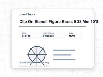 Clip On Stencil Figure Brass 9 38 Mm 10’S - Hand Tools - IMPA 613155