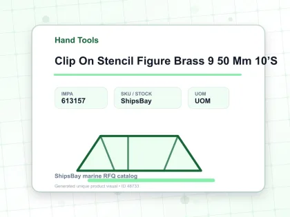 Clip On Stencil Figure Brass 9 50 Mm 10’S - Hand Tools - IMPA 613157
